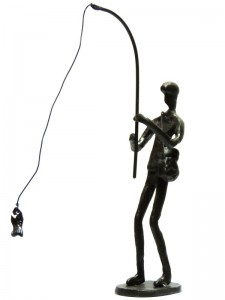 " Angler " Eisenguss H 24 cm Preis: 60,-- Euro